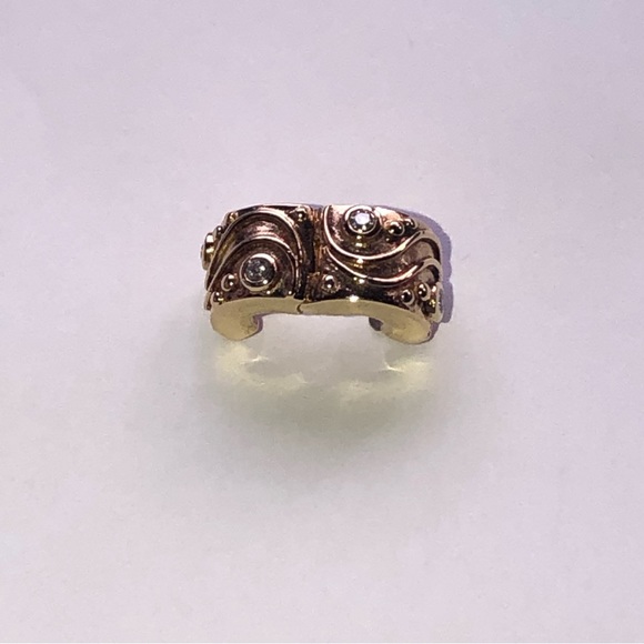 Pandora Solid 14k Gold Diamond Babbling Brook Clip Charm G585 Ale - Picture 3 of 13